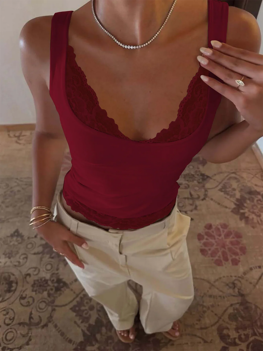 Musculosa Amelie Lace